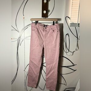 Buffalo David Bitton Women’s Pink Havana High Rise Soft Stretch Ankle Pant Sz 10